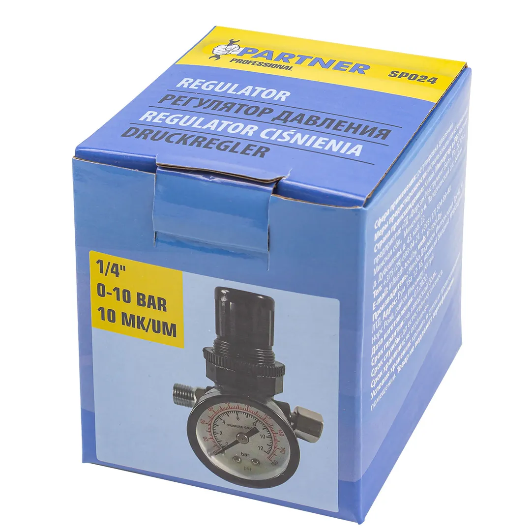 Регулятор давления воздуха 1/4" Partner PA-SP024