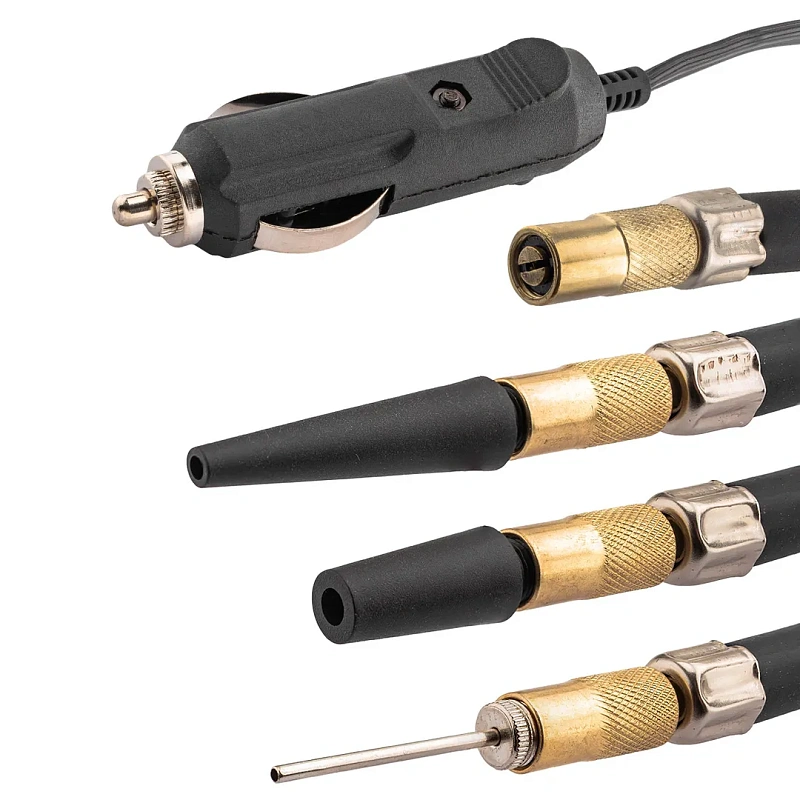 Компрессор автомобильный поршневой с аналоговым манометром, 12В, 10А, 30л/мин, 7бар, в сумке ForceKraft FK-580