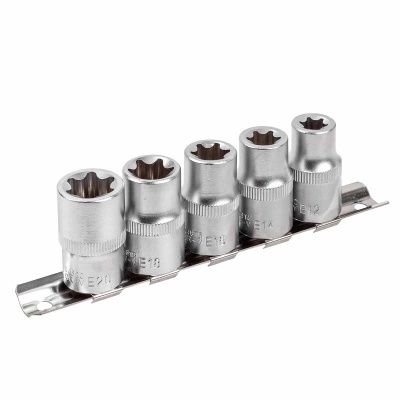 Набор головок Е-профиль 5 пр. E12-E20 1/2'' RockForce RF-4053