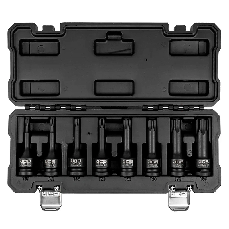 Набор головок-бит TORX ударных T30-Т80 1/2'' 8 пр JCB JCB-4088MPB