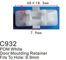 Клипса для крепления внутренней обшивки европейских а/м пластиковая 100 шт Forsage F-C932(Europeancar)