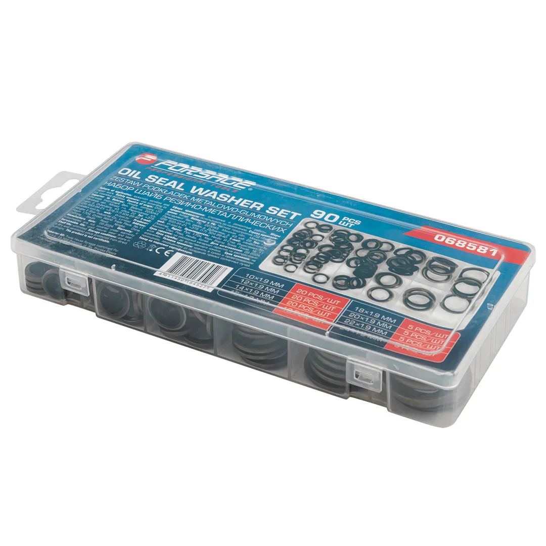 Набор шайб резино-металлических 90 шт Forsage F-068581