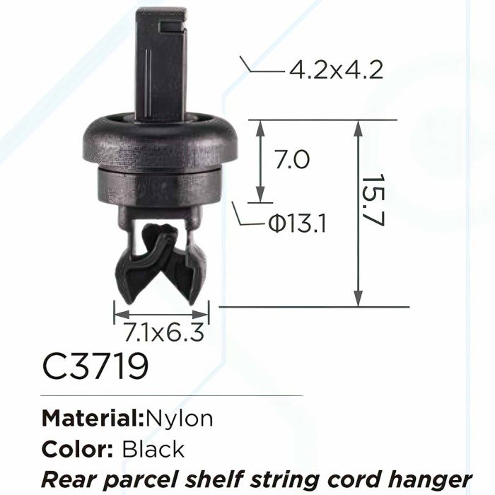 Клипса для крепления внутренней обшивки а/м Ниссан, пласт., 100 шт Forsage C3719(Nissan)