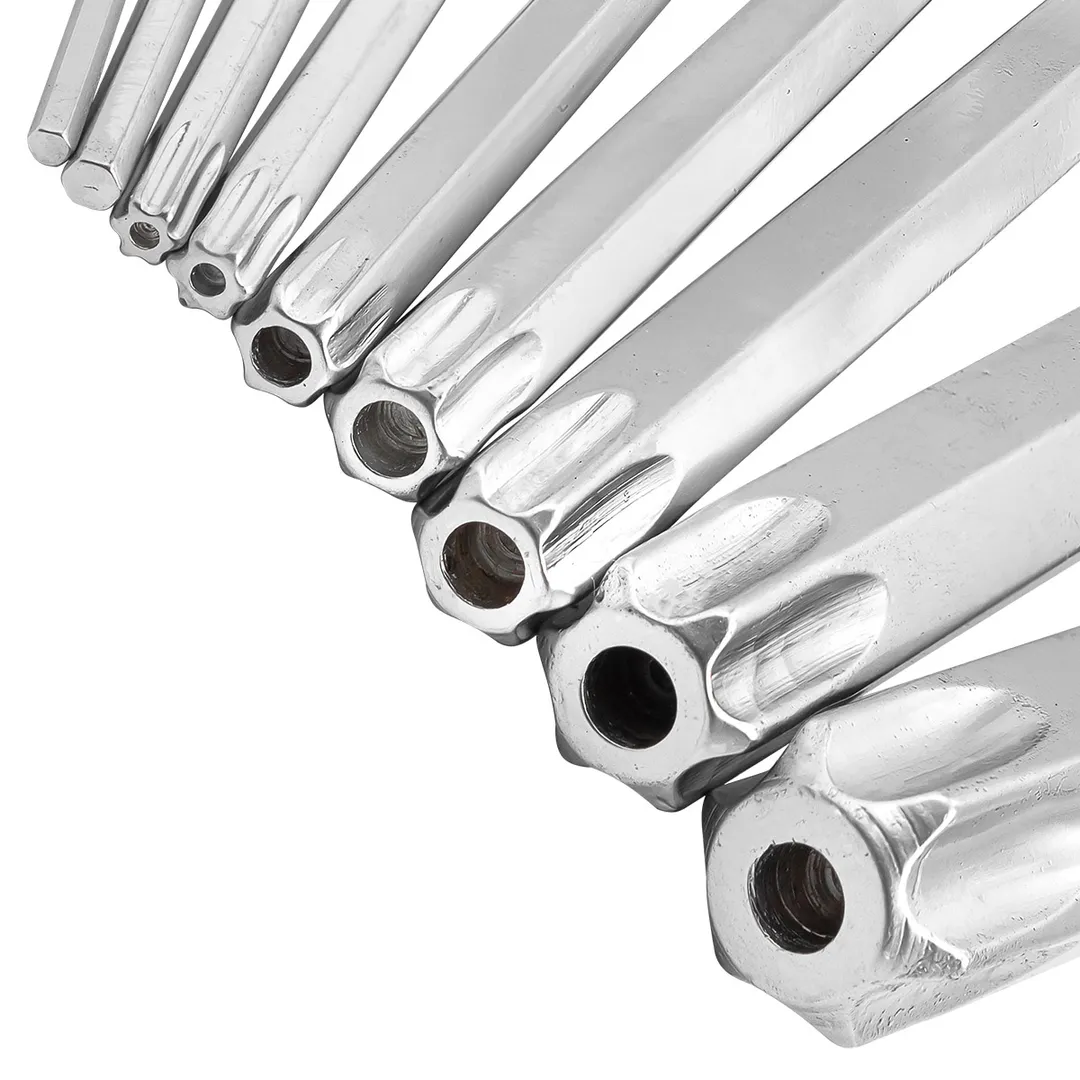 Набор Г-образных экстрадлинных ключей HEX 1,5-2 мм, Torx TR T20H-T55H 9 пр. JCB JCB-5093TXL