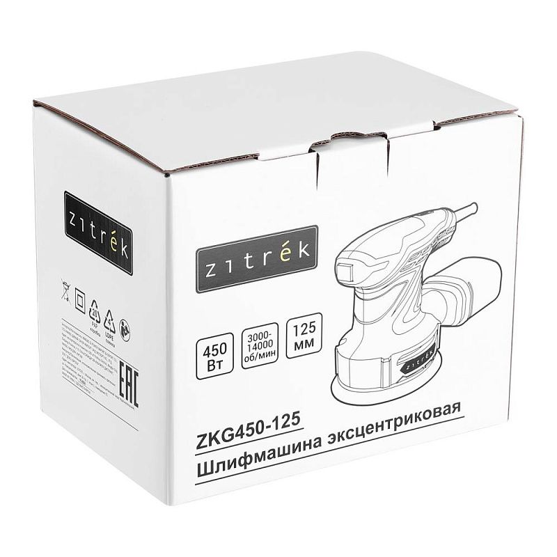Эксцентриковая шлифмашина ZKG450-125 ZITREK 085-1050