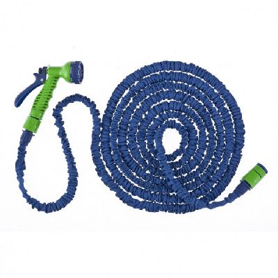 Набор поливочный, растягивающийся шланг, 7 режимов пистолет, соединитель, адаптер Сибртех