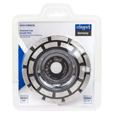 Алмазная зачистная чашка 125х22,2 мм Scheppach Sch-CW6030