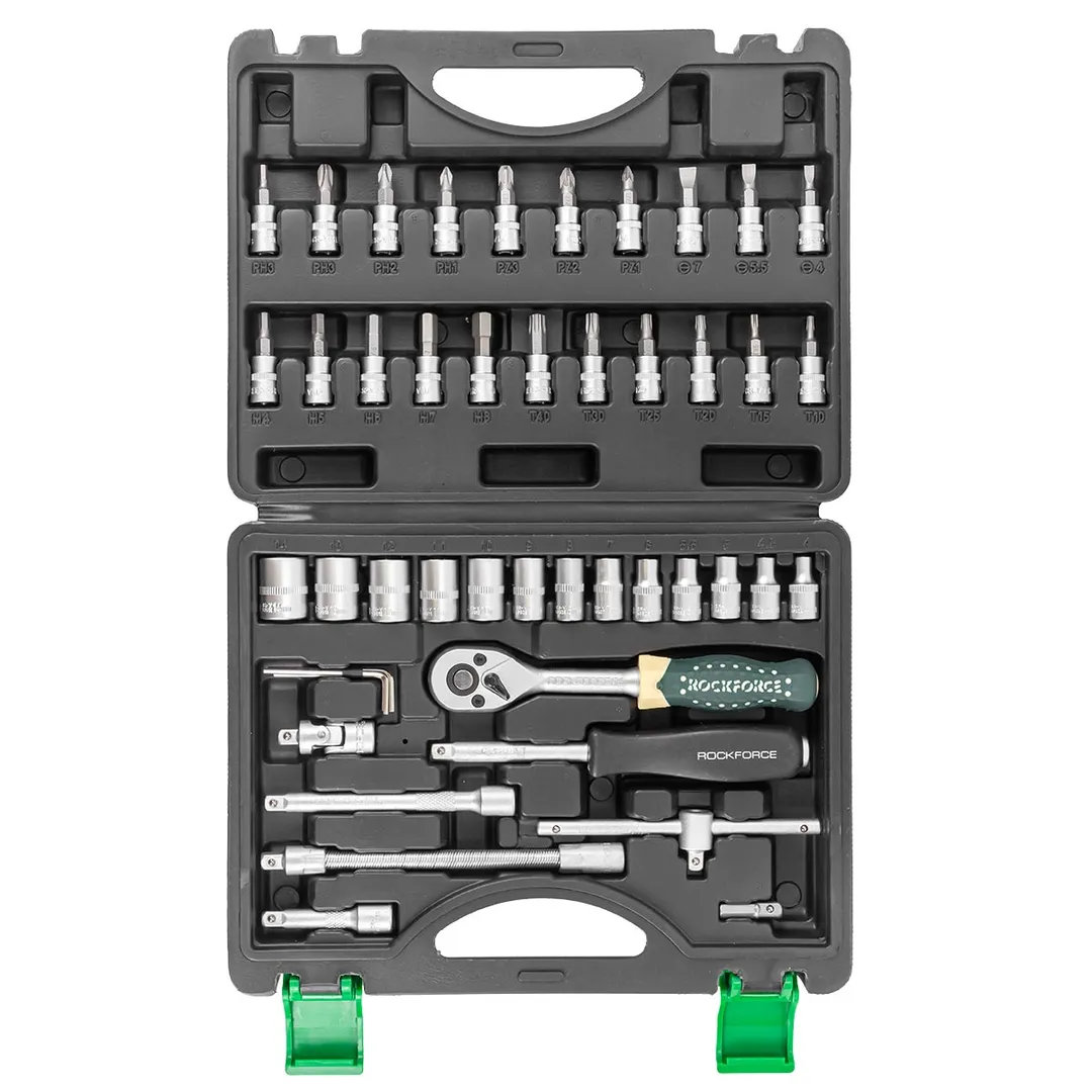 Набор инструмента 46 пр. 1/4'', 6-гран., 4-14 мм RockForce RF-2462-5