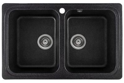 Мойка кухонная из мраморной крошки, черный, C02-22 Gerhans