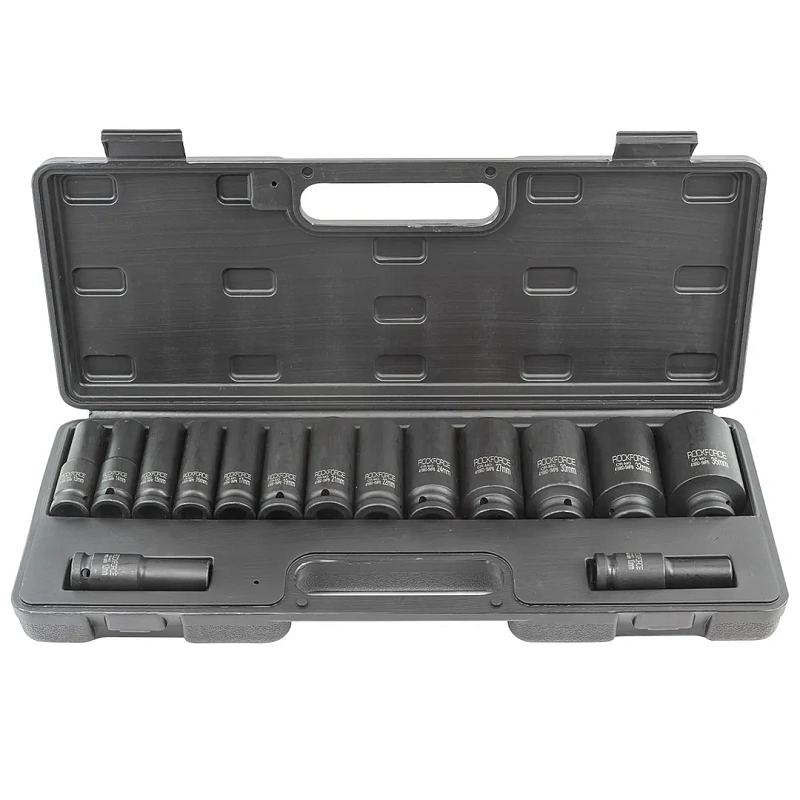 Набор головок ударных глубоких 10-32 мм 1/2'' 6-гр, 36 мм - 12 гр, 15 пр RockForce RF-4166D-5MPB