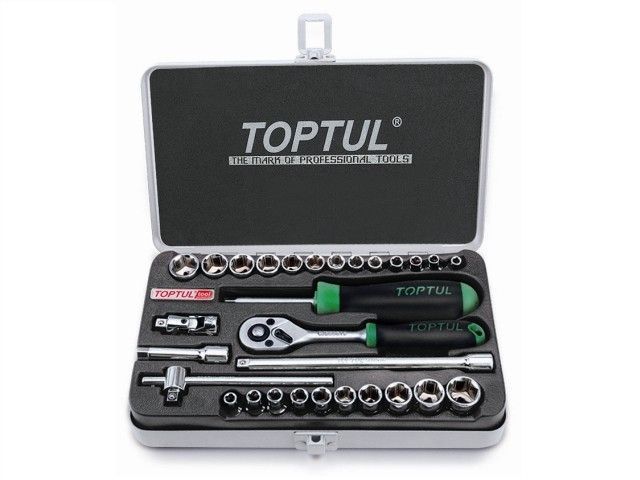 Набор головок 4-14 мм, 3/16"-9/16", 1/4'' 6-гр. 29 пр. PROLINE Toptul GCAD2902