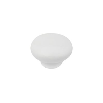 Ручка меб. кнопка керамич. DG20 белый AKS 21503
