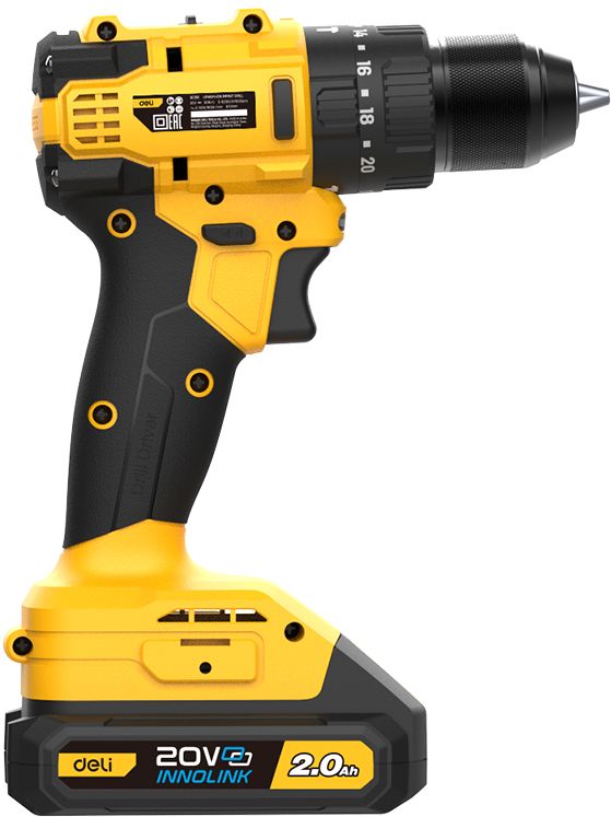 Аккумуляторная дрель-шуруповерт Deli YS EDC150 20 В, 50 Нм, 2 АКБ, 2 Ач, сумка