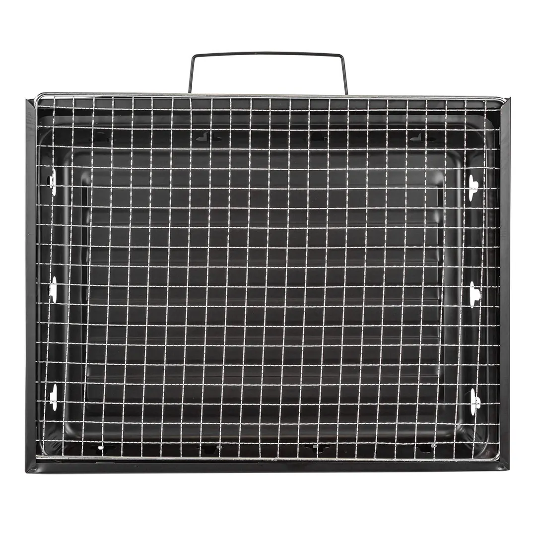 Мангал складной с решеткой для барбекю и съемным дном, 35х27х6см/35х27х20 см ISMA ISMA-TL-353