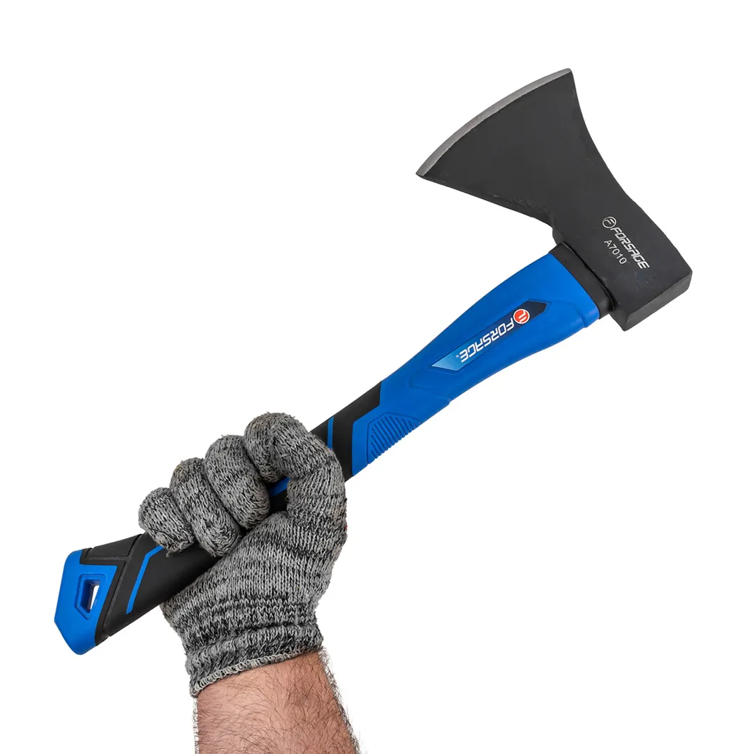 Топор с фиберглассовой ручкой и резиновой противоскользящей накладкой 1000 гр. Forsage F-A7010