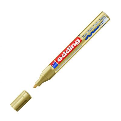 Маркер перманентный на нитрокраске Edding "750", золотистый