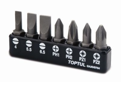 Набор бит SL, PH, PZ 7 пр. Toptul GAAV0704