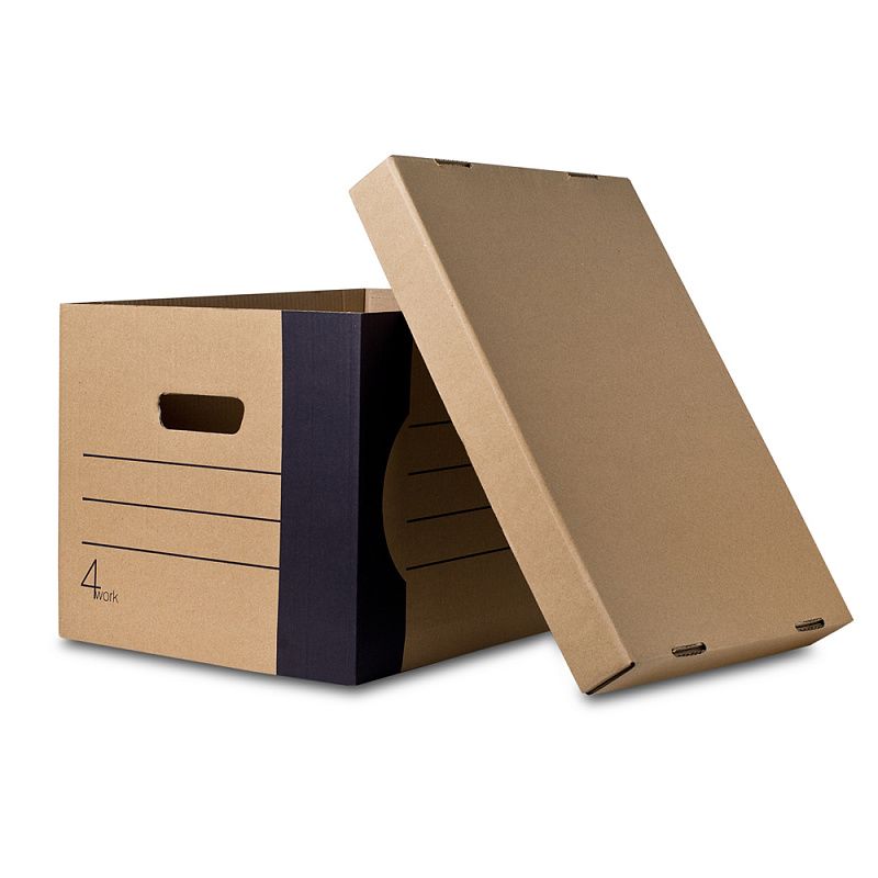 Короб архивный "Vaupe" с крышкой, 431x333x294 мм, крафт