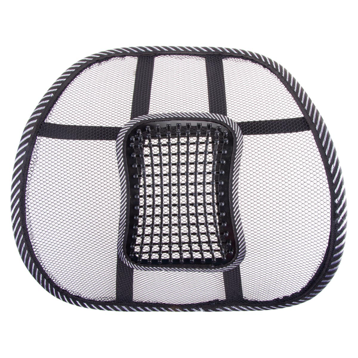 Поддержка под спину анатомическая массажная Support-04 полиэстер/пластик черный SKYWAY S10201005