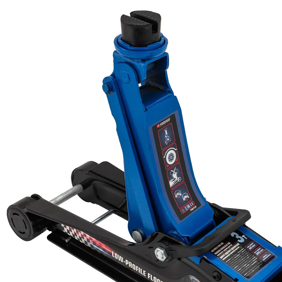 Домкрат подкатной гидравлический 3 т, 85-385 мм низкопрофильный с поворотной ручкой Forsage F-TR8154