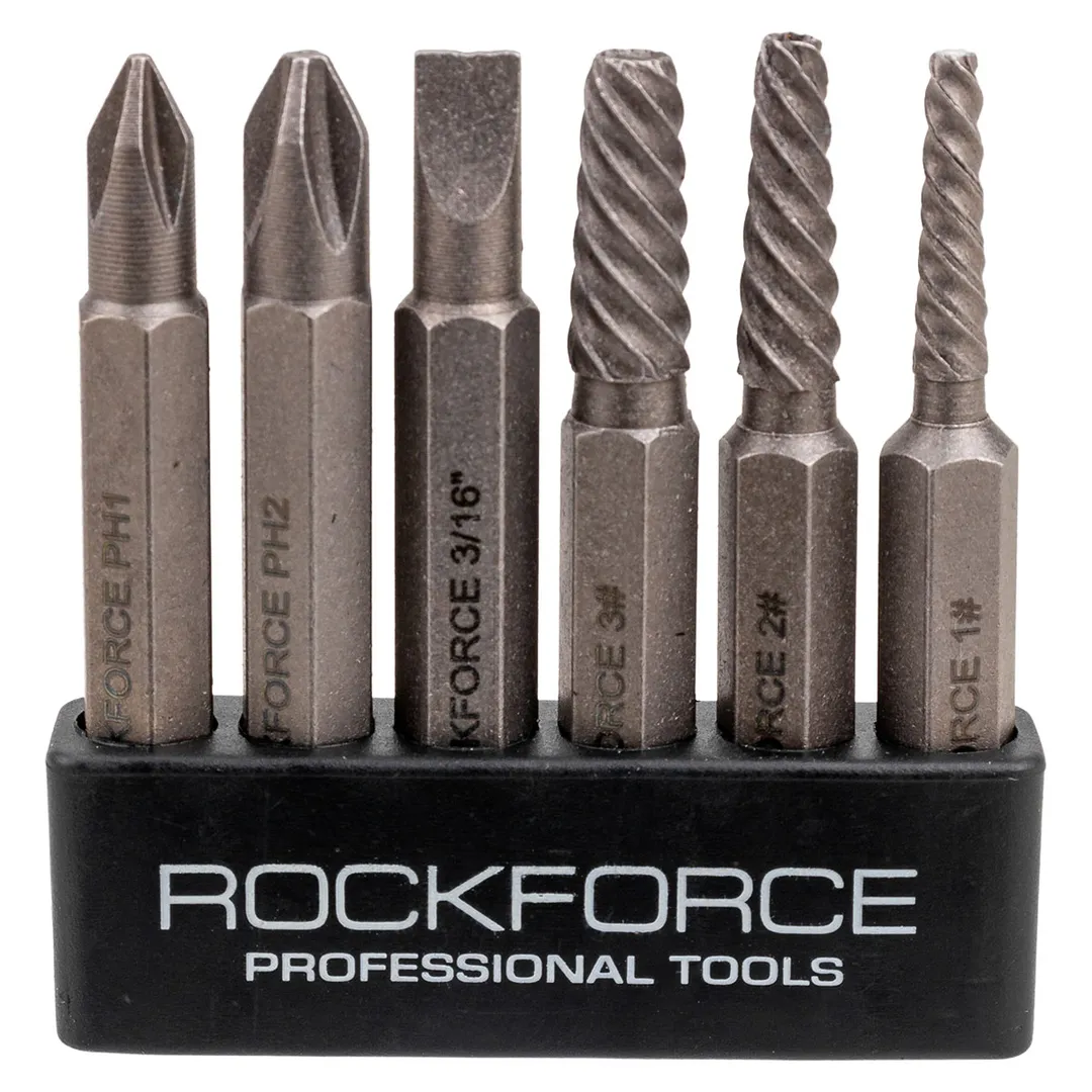 Отвертка ударная с набором бит и экстракторами резьбы 7 пр RockForce RF-5064V