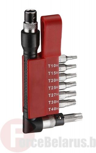 Набор бит TorxTR (с отверстием) 8 пр. 1/4'' Force 2081