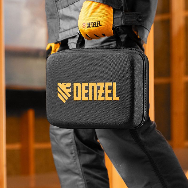 Лазерный уровень мультипризменный DLV-360-3T, 30 м, зеленый луч, Li-Ion 2,4 Aч, штатив Denzel 350805