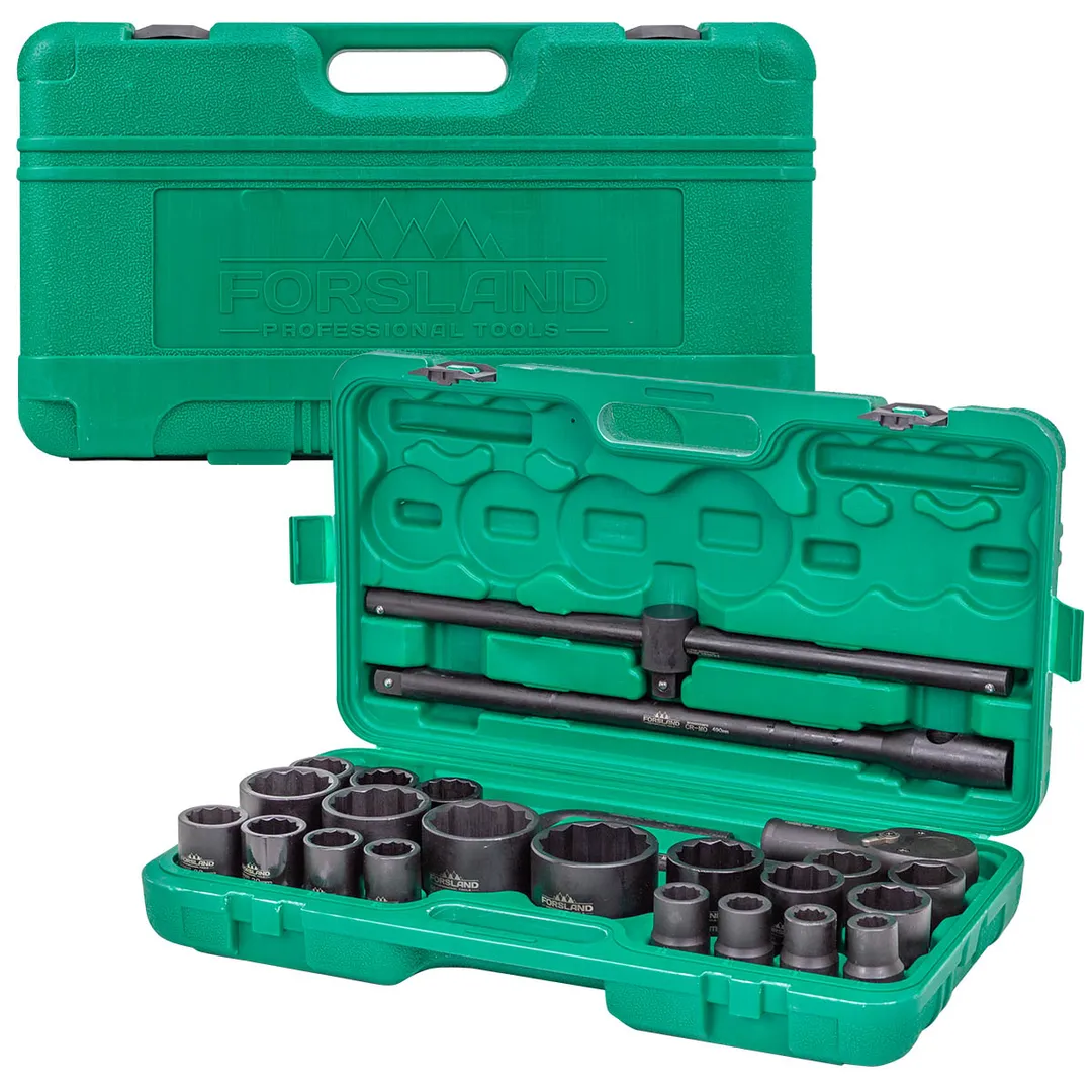 Набор инструментов ударных 26 пр. 3/4'', 12-гр. Forsland Forsland-68262-9MPB