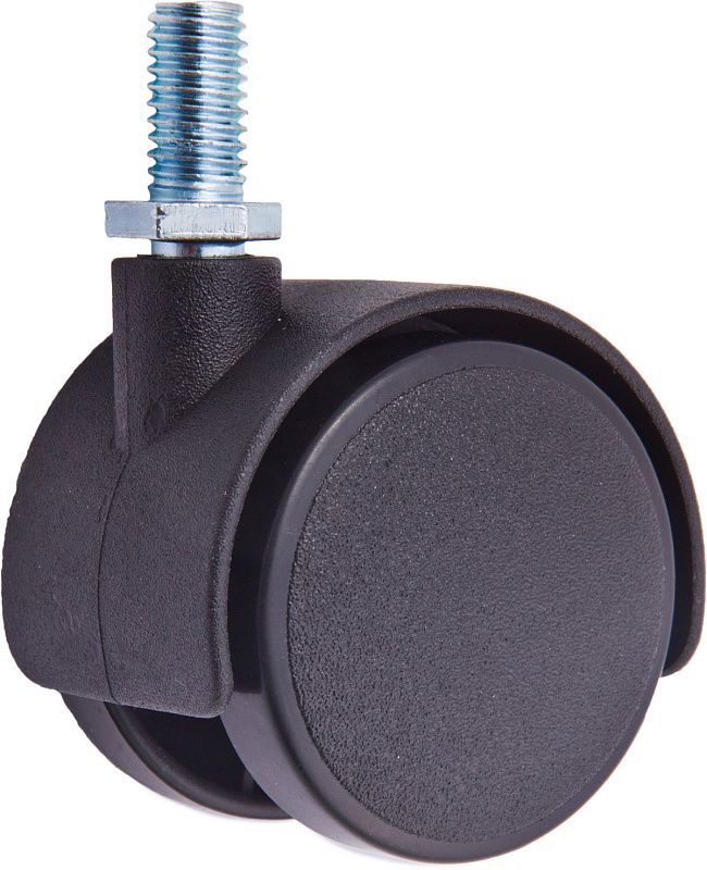 Колесо меб. пласт. d40 с винтом М8, черный RU 116529