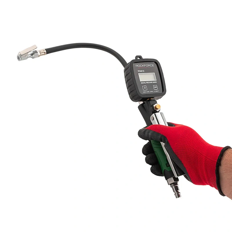 Пистолет для подкачки шин с цифровым манометром для грузовых а/м 0-14bar, psi, bar, kpa, kg/cm2, раб. t -18 +40 гр RockForce RF-9T0401D