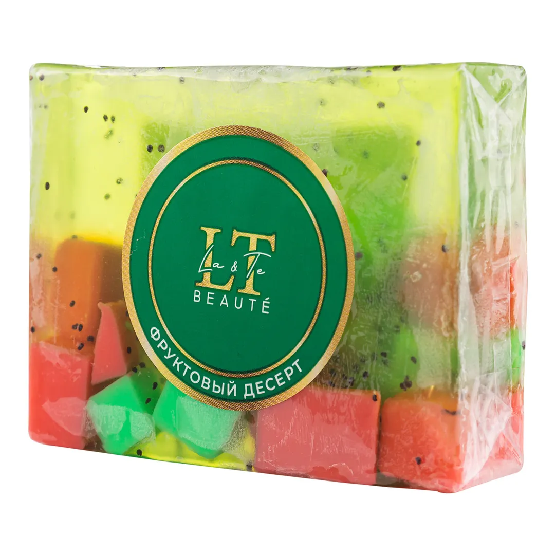 Мыло твердое ручной работы с добавлением эфирных масел ''Фруктовый десерт'' La and Te beaute LT-6211(+ уп)