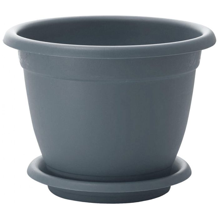 Горшок для цветов InGreen Aphrodite D 210 mm, 2,9л с подставкой №4 серый Пластик Репаблик IG420411026