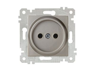 Розетка 1-ая, скрытая, без рамки, б/з, титан, RITA, 10 A, 250 V, IP 20, Mutlusan 22006010283