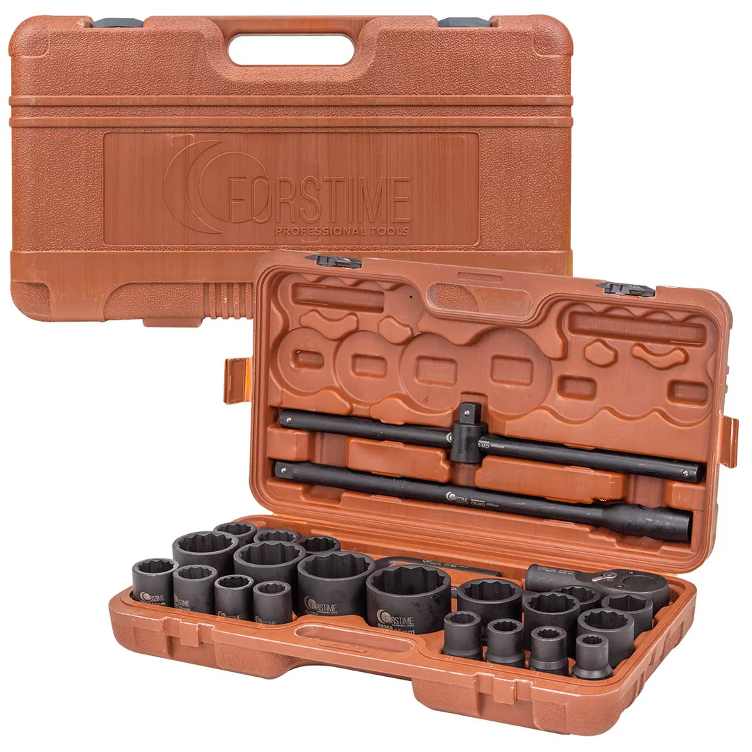 Набор инструментов ударных 26 пр. 3/4'', 12-гр. FORSTIME FT-68262-9MPB