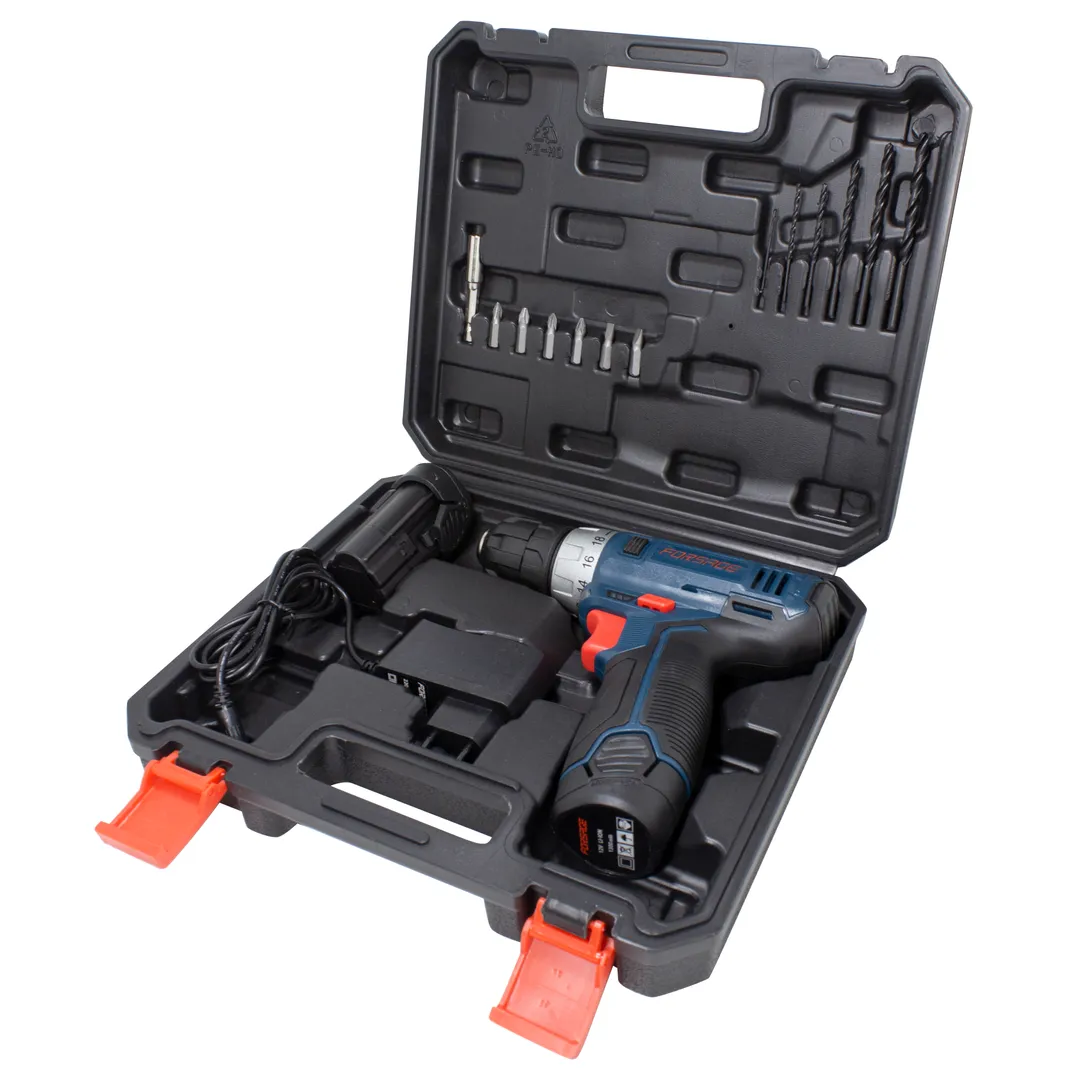 Шуруповерт аккумууляторный 12V, 1.3Ah с набором аксессуаров Forsage F-BT-CD11-A1 12V