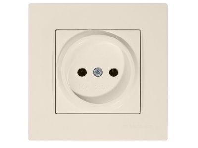 Розетка 1-ая, скрытая б/з, кремовая RITA Mutlusan 2220 601 0202