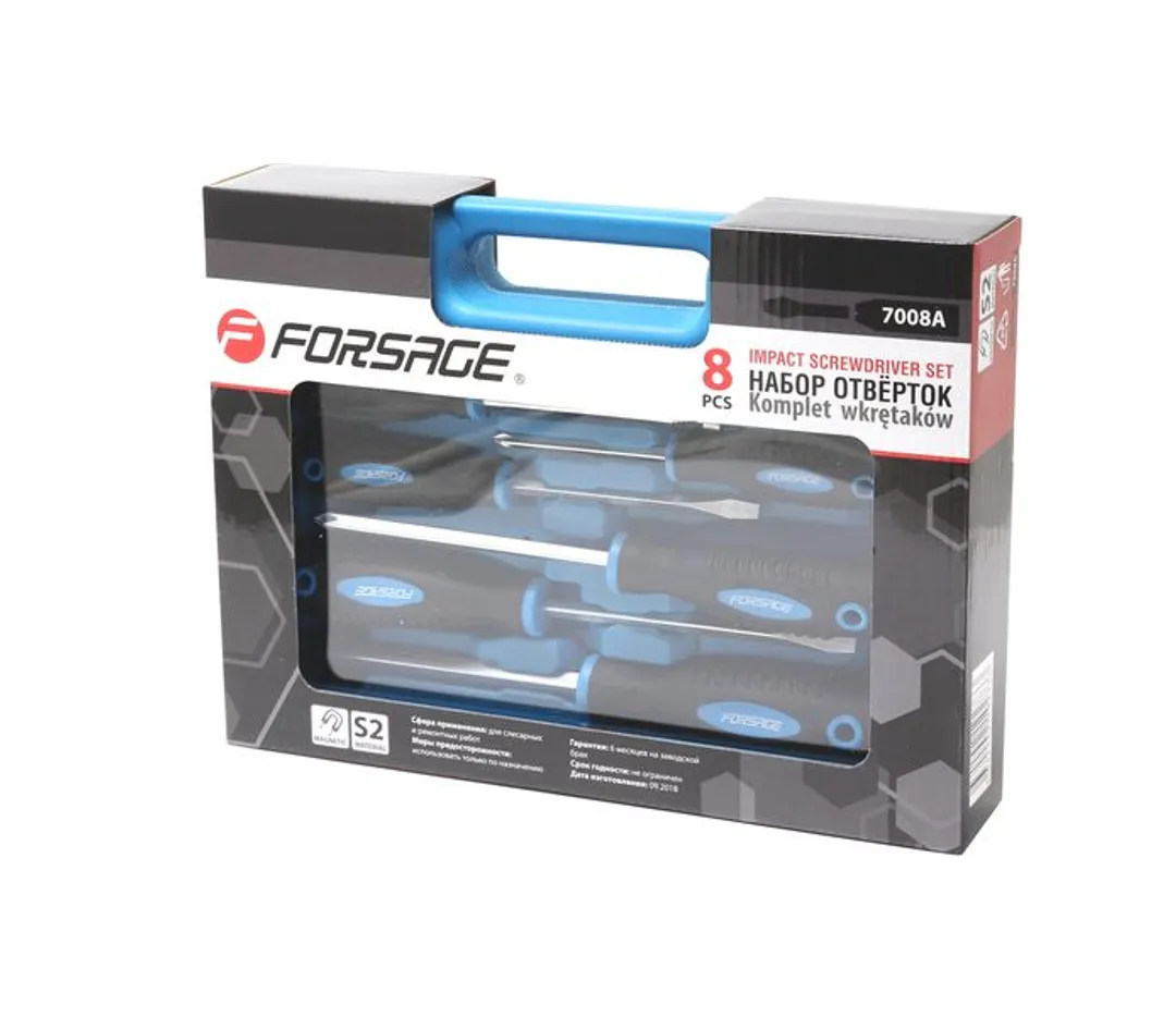 Набор отверток магнитных ''Profi'' 8 пр. Forsage F-7008A
