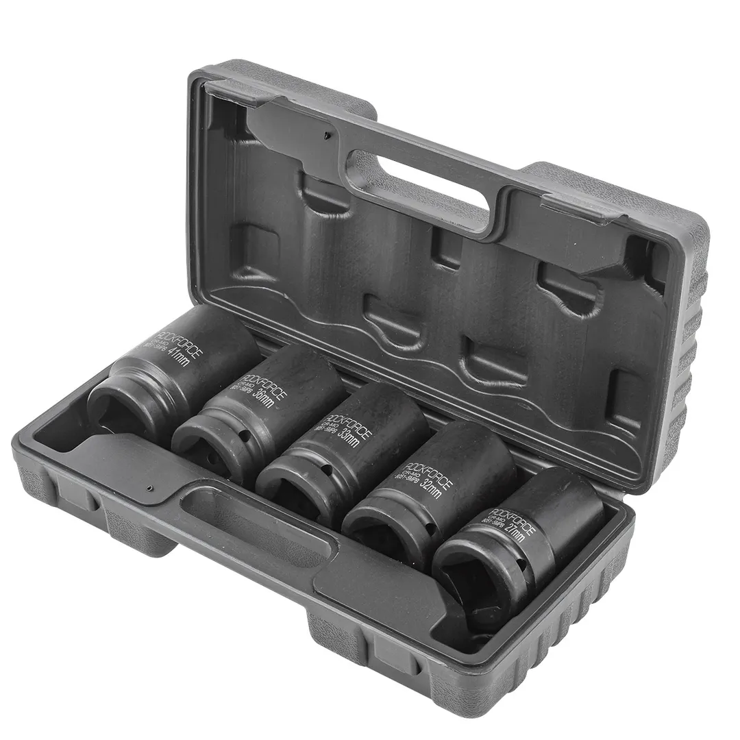 Набор головок ударных глубоких 5 пр., 1" 6-гр. 27, 32, 33, 36, 41 мм RockForce RF-8051-5MPB