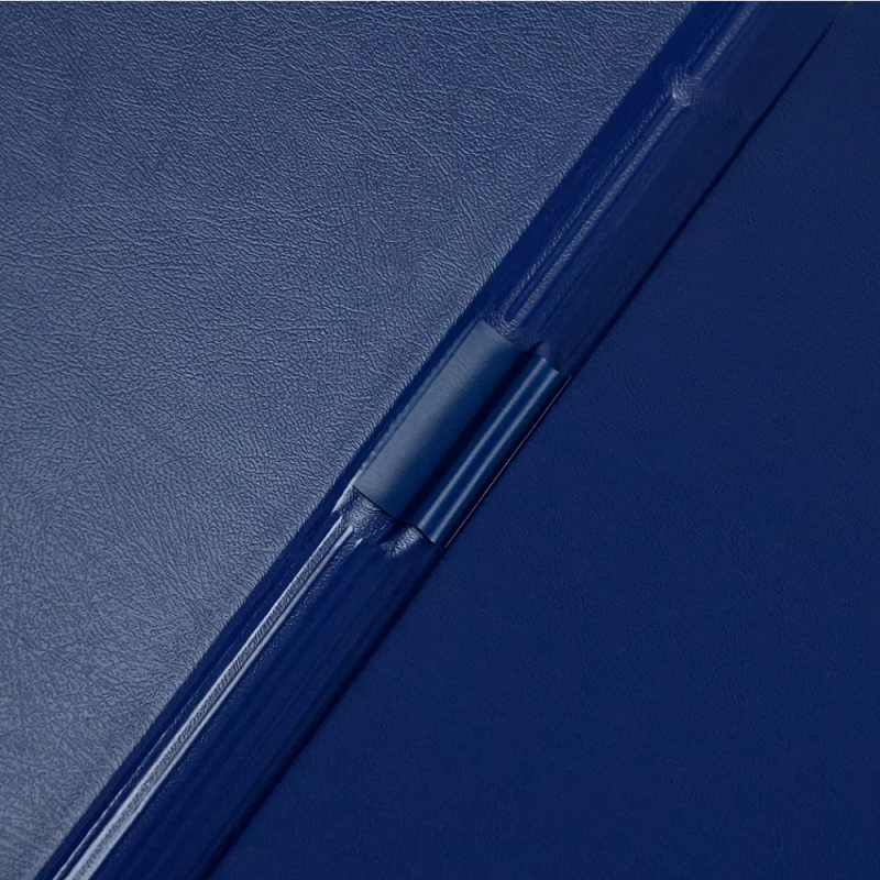 Планшет открывающийся с зажимом, A4, винил, синий