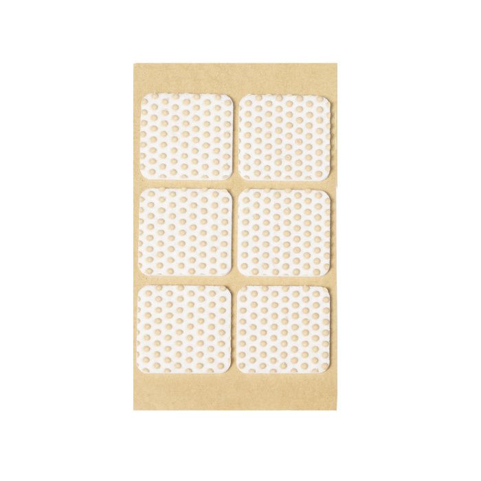 Подкладка самоприлипающая фетровая прорезиненная 40 х 40мм (1упак.=6шт), белая, FOLMAG 109751