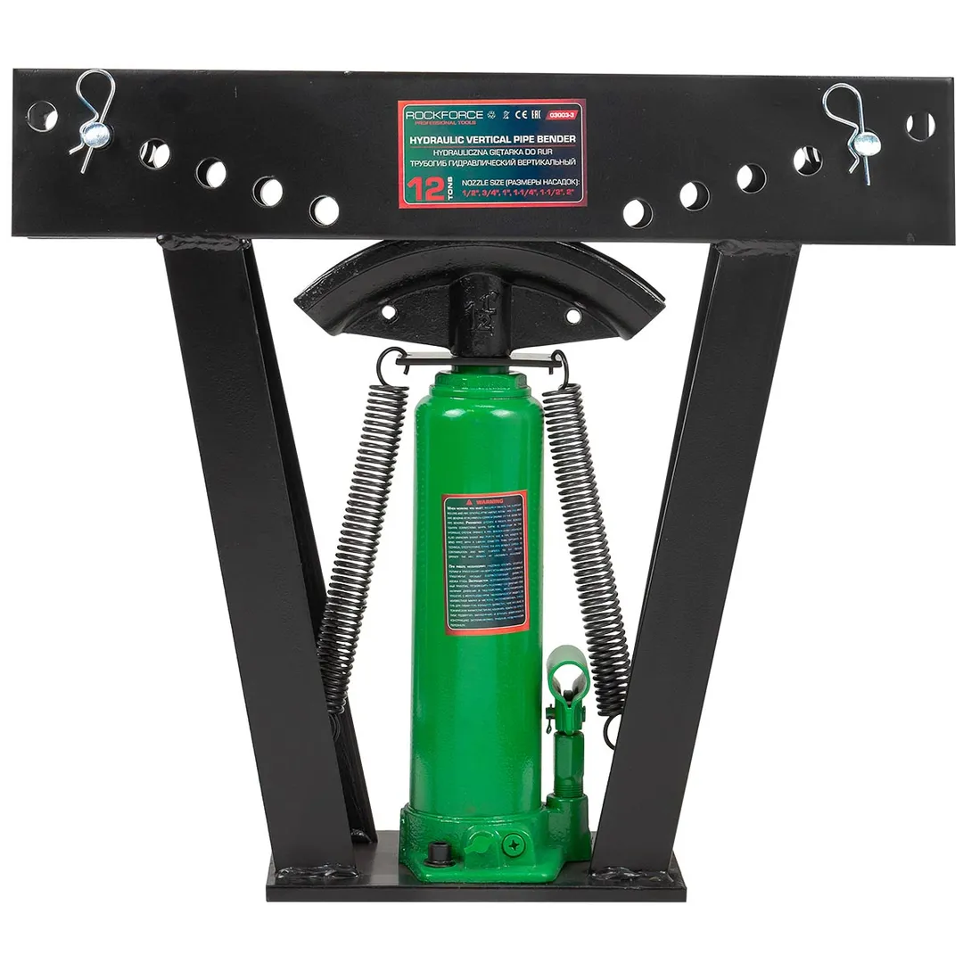 Трубогиб гидравлический вертикальный 12 т, 1/2'', 3/4'', 1'', 1 1/4'', 1 1/2'', 2'' RockForce RF-03003-3