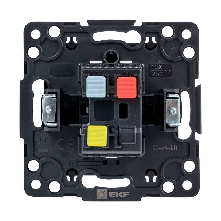 Стокгольм Механизм Выключателя 1-кл, проходного 10А черный EKF PROxima EZV10-025-10