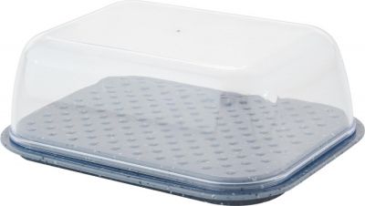 Масленка Plast Team Stone двухсторонняя 145×110×54 темный камень Пластик Репаблик SE145112026