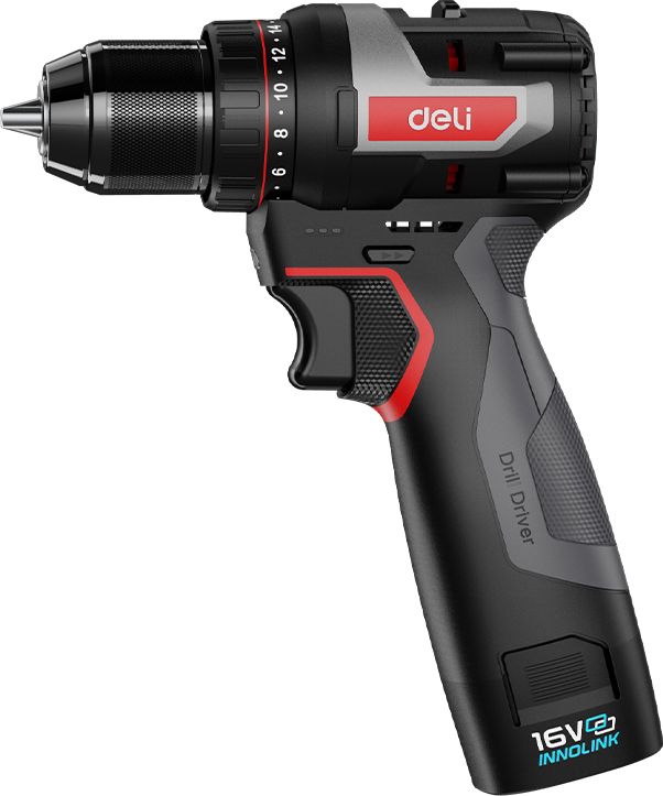 Аккумуляторная дрель-шуруповерт Deli RS EDE-DZ16-1D2 16 В, 45 Нм, 2 АКБ, 2 Ач, сумка
