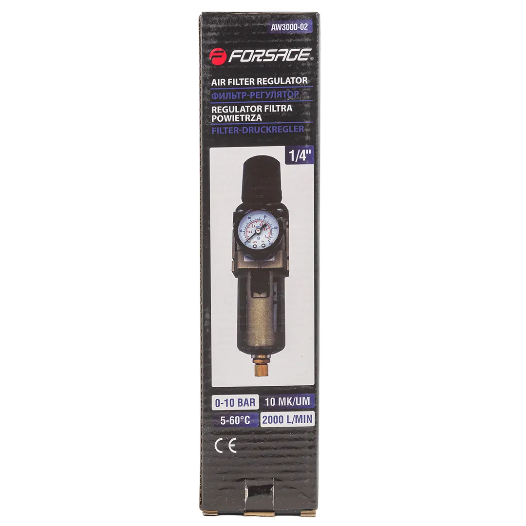 Фильтр-регулятор с индикатором давления 1/4" Forsage F-AW3000-02