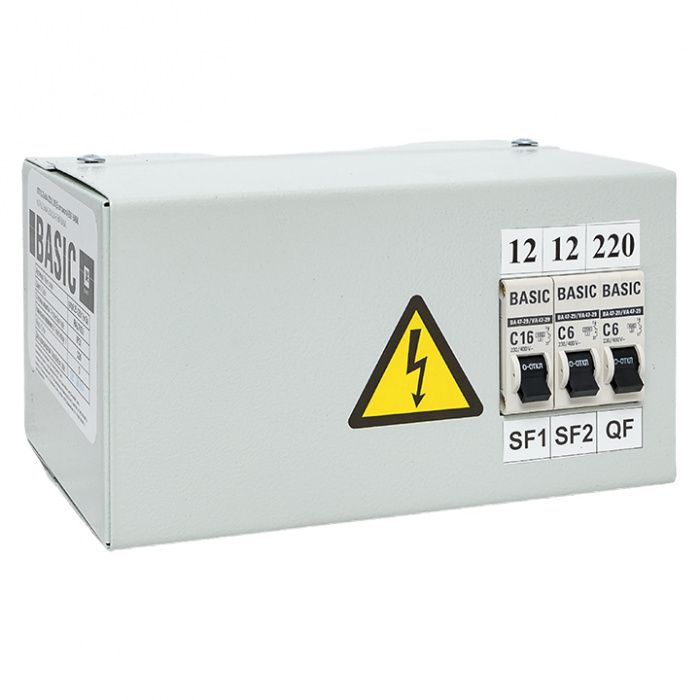 Ящик с понижающим трансформатором ЯТП 0,25кВА 220/12В (3 автомата) EKF Basic yatp0,25-220/12v-3a