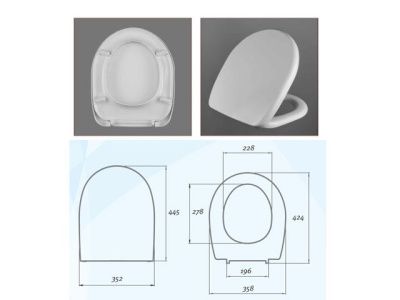 Сиденье для унитаза с крышкой ''AVN SD 016m'', АВН SD016m