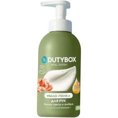 Мыло-пена Dutybox, Белые цветы и амбра, экологичное, 500 мл