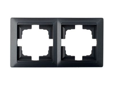 Рамка 2-местная графит, Стиль, Bylectrica ЮЛИГ.735212.215гр