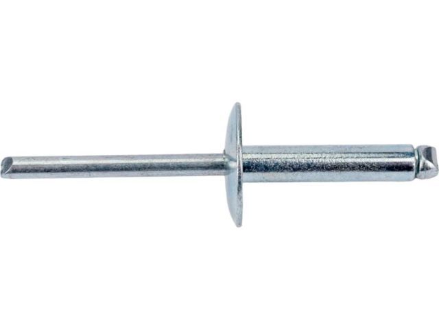 Заклепка вытяжная с увеличенным полем 4.8х21х16 мм сталь/сталь цинк, 5000 шт в коробе Starfix SM-60471-5000